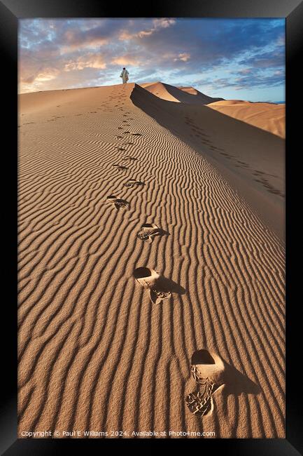 Sunrise over Erg Chebbi Sand Dunes Sahara Morocco Framed Print by Paul E Williams