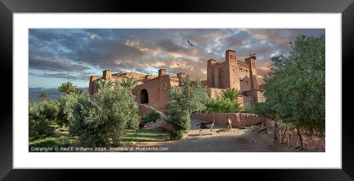 Enigmatic Moorish Palaces of Ait Ben Haddou Morocco Framed Mounted Print by Paul E Williams