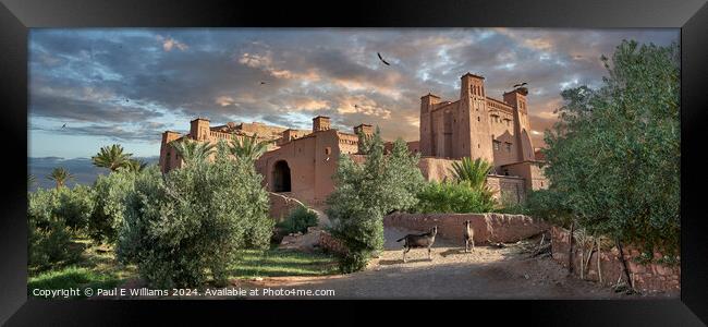 Enigmatic Moorish Palaces of Ait Ben Haddou Morocco Framed Print by Paul E Williams