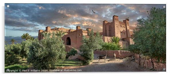Enigmatic Moorish Palaces of Ait Ben Haddou Morocco Acrylic by Paul E Williams