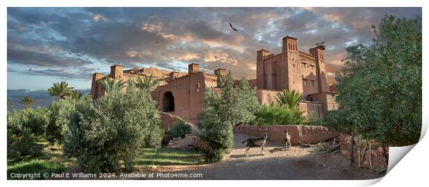 Enigmatic Moorish Palaces of Ait Ben Haddou Morocco Print by Paul E Williams