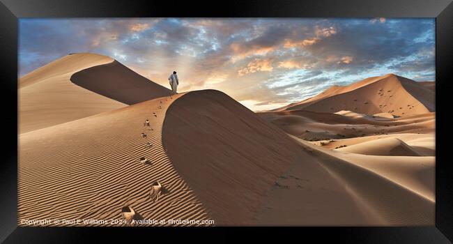 Sunrise over Erg Chebbi Sand Dunes Sahara Morocco Framed Print by Paul E Williams