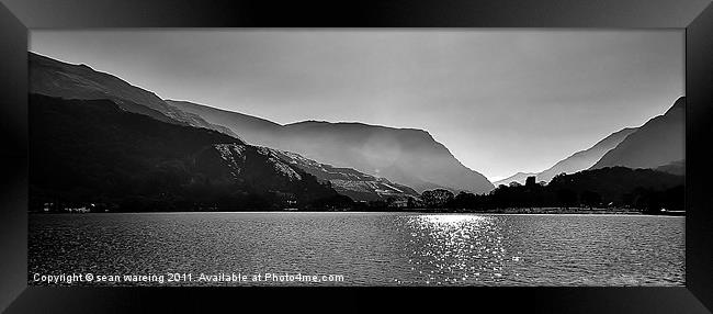 Llanberis lake Framed Print by Sean Wareing