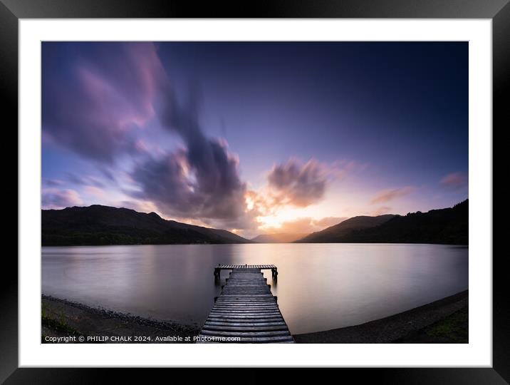 Loch Earn sunset 1085 Framed Mounted Print by PHILIP CHALK