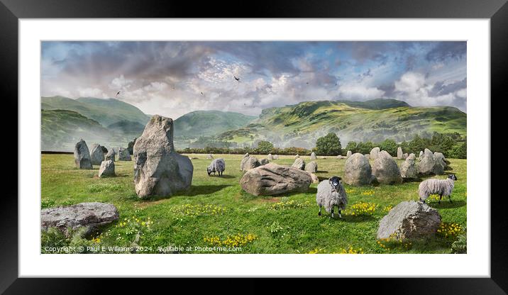 Picturesque Castlerigg Stone Circle, Lake District Framed Mounted Print by Paul E Williams