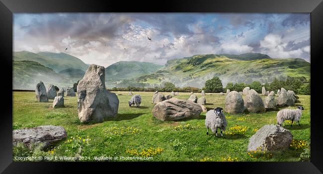 Picturesque Castlerigg Stone Circle, Lake District Framed Print by Paul E Williams
