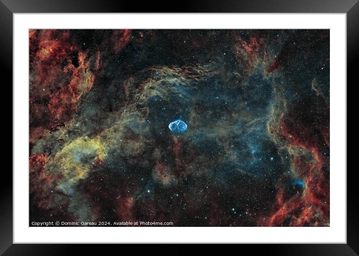 The Crescent Nebula Framed Mounted Print by Dominic Gareau