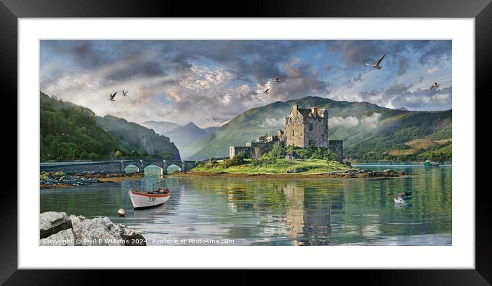 Eilean Donan Castle, Loch Duich, western Highlands of Scotland. Framed Mounted Print by Paul E Williams
