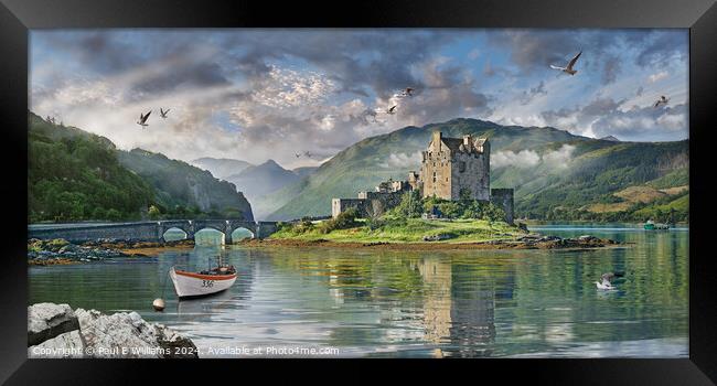 Eilean Donan Castle, Loch Duich, western Highlands of Scotland. Framed Print by Paul E Williams