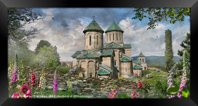 Georgian Orthodox Gelati cathedral, Republic of Ge Framed Print by Paul E Williams