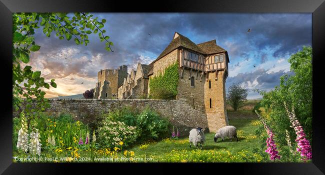 The half timbered Stokesay Castle, England Framed Print by Paul E Williams