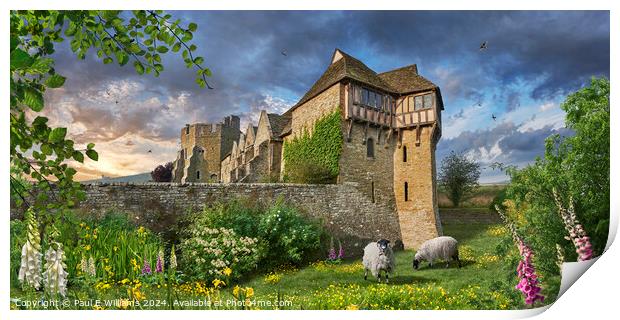 The half timbered Stokesay Castle, England Print by Paul E Williams