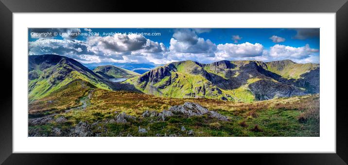 In Love with Cumbria's Peaks and Lakeside Dreams Framed Mounted Print by Lee Kershaw