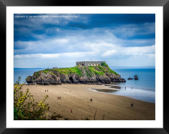 Sentinel of Serenity: St. Catherine's Fort, Tenby's Coastal Jewel Framed Mounted Print by Lee Kershaw