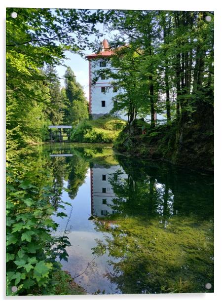 Castle Snežnik, Slovenia  Acrylic by Vesna Sipec