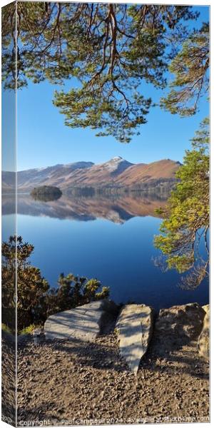 CatBells reflected  Canvas Print by Paul Campbell