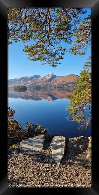 CatBells reflected  Framed Print by Paul Campbell