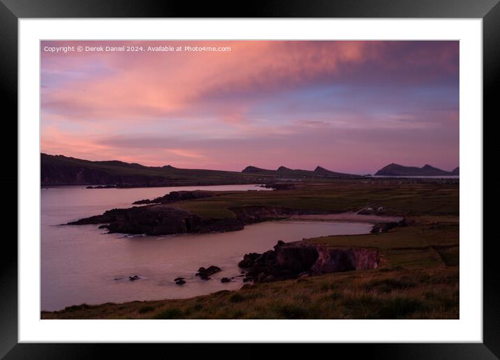 Sybil Head Sunset, Dingle Peninsula, Ireland Framed Mounted Print by Derek Daniel