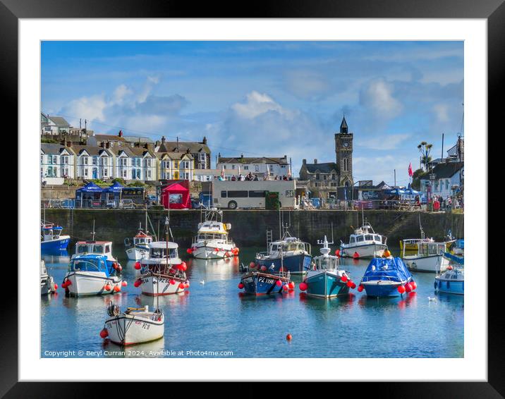 Porthleven Cornwall  Framed Mounted Print by Beryl Curran