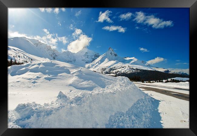 Canadian Rocky Mountains Icefields Parkway Canada Framed Print by Andy Evans Photos
