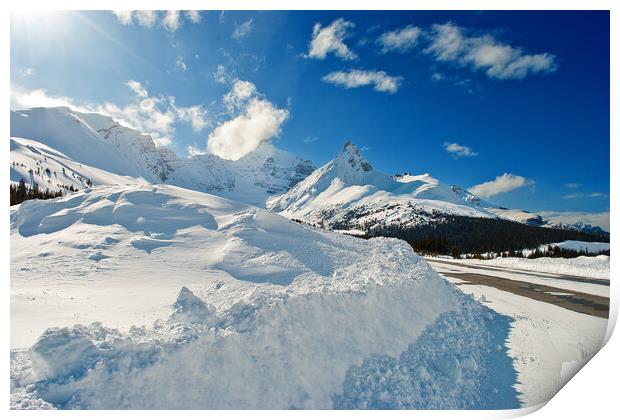 Canadian Rocky Mountains Icefields Parkway Canada Print by Andy Evans Photos