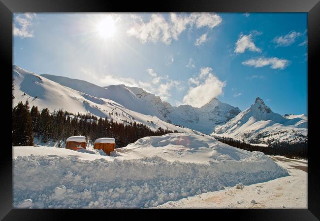 Canadian Rocky Mountains Icefields Parkway Canada Framed Print by Andy Evans Photos