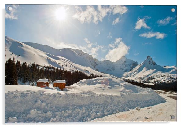 Canadian Rocky Mountains Icefields Parkway Canada Acrylic by Andy Evans Photos