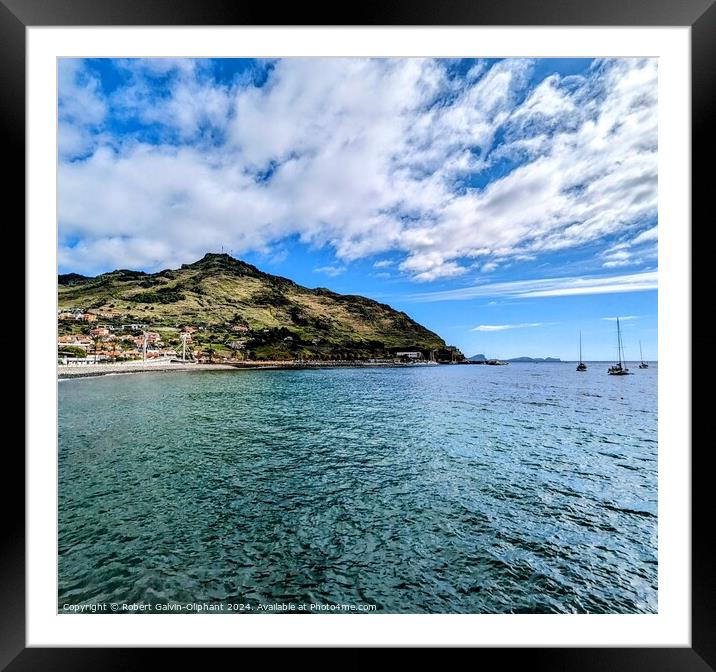 Clouds over Machico bay, Madeira Framed Mounted Print by Robert Galvin-Oliphant
