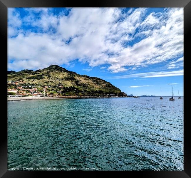 Clouds over Machico bay, Madeira Framed Print by Robert Galvin-Oliphant
