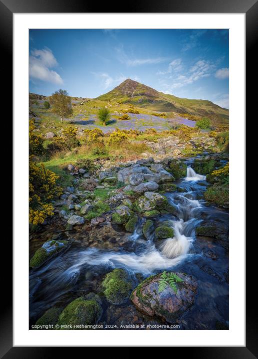 Rannerdale Beck and Whiteless Pike Framed Mounted Print by Mark Hetherington