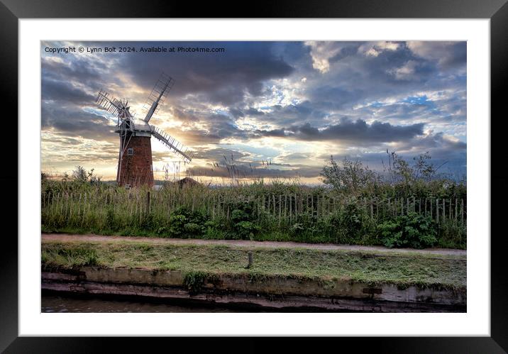 Windmill Norfolk Framed Mounted Print by Lynn Bolt
