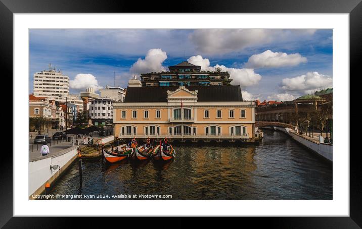 The Central Canal Aveiro  Framed Mounted Print by Margaret Ryan