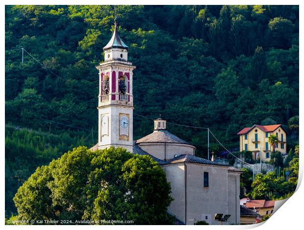 Old Italian church Print by Kai Thieler