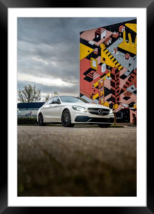 Mercedes c63 AMG Framed Mounted Print by Habip Yarim