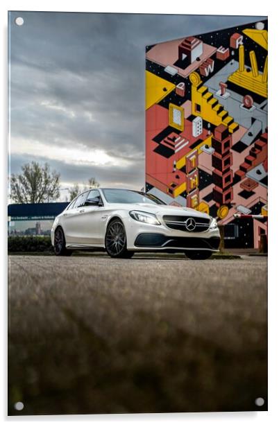 Mercedes c63 AMG Acrylic by Habip Yarim