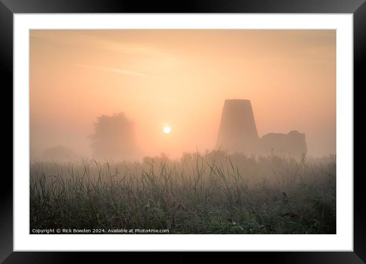 St Benet's Mill in the Reeds Framed Mounted Print by Rick Bowden