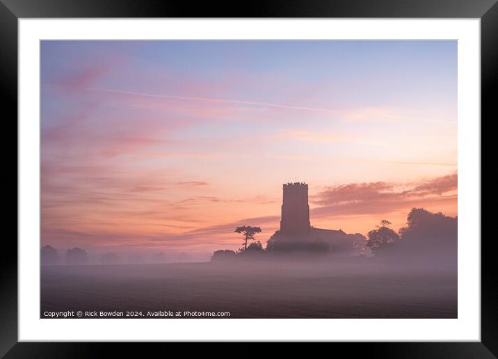 Honing Church in the Mist Framed Mounted Print by Rick Bowden