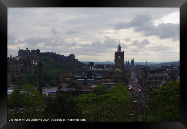 Edinburgh Skyline from Calton Hill 5 Framed Print by Lee Osborne