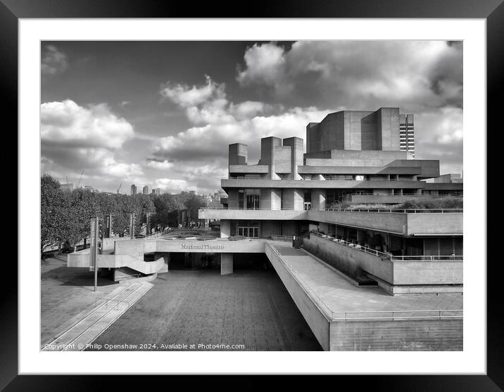 National Theatre London Framed Mounted Print by Philip Openshaw