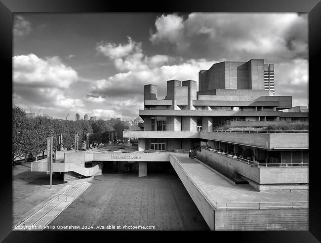 National Theatre London Framed Print by Philip Openshaw