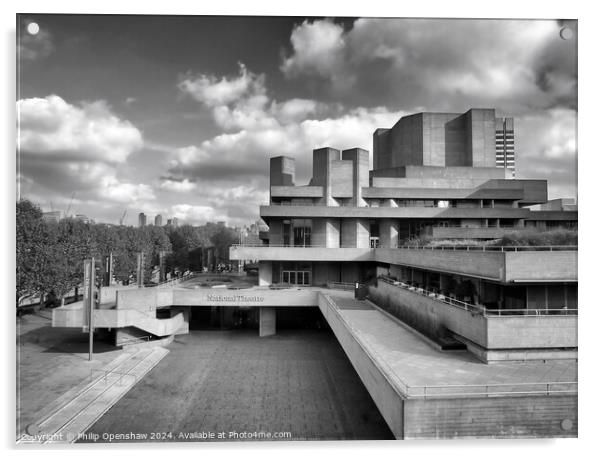 National Theatre London Acrylic by Philip Openshaw