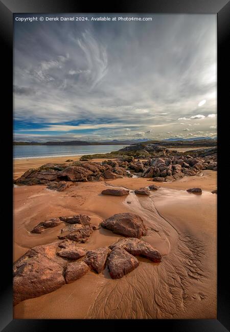 Firemore Sands, Poolewe Framed Print by Derek Daniel