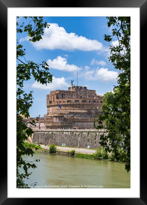 Castel Sant' Angelo in Rome, Italy Framed Mounted Print by Angus McComiskey
