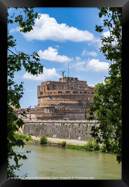 Castel Sant' Angelo in Rome, Italy Framed Print by Angus McComiskey
