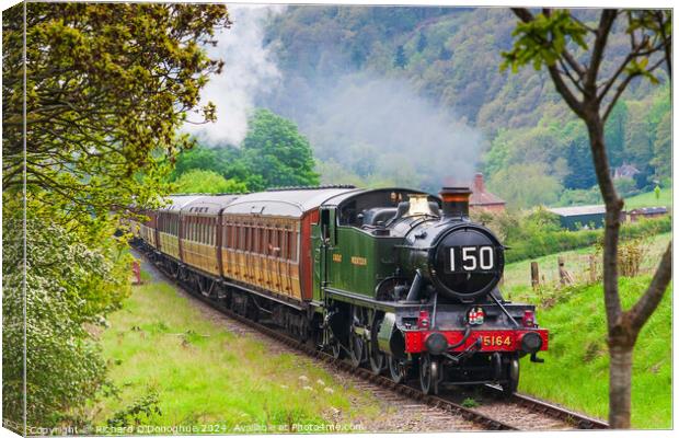 Train 150 pulling into the station on the Severn Valley Railway Canvas Print by Richard O'Donoghue
