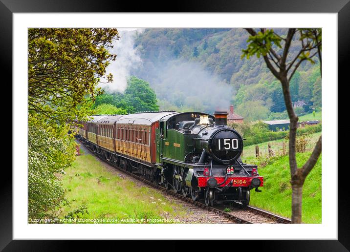 Train 150 pulling into the station on the Severn Valley Railway Framed Mounted Print by Richard O'Donoghue