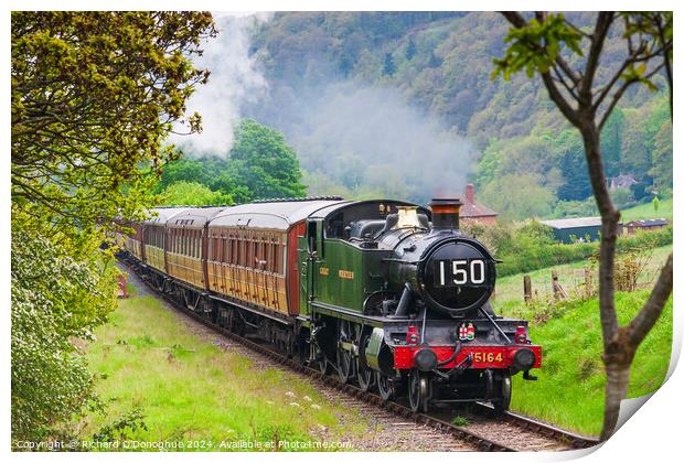 Train 150 pulling into the station on the Severn Valley Railway Print by Richard O'Donoghue