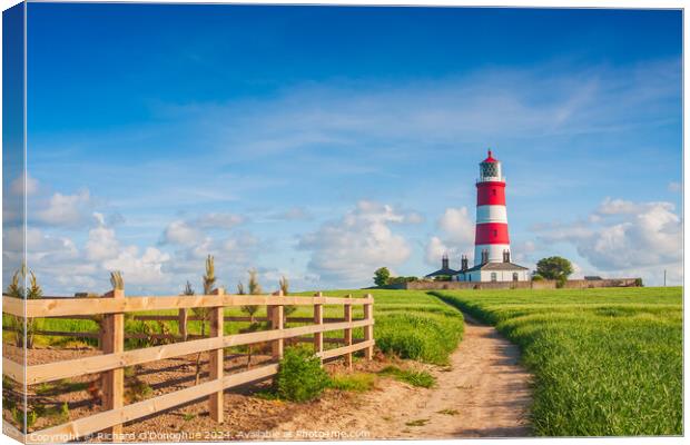 Happisburgh Lighthouse, North Norfolk, UK Canvas Print by Richard O'Donoghue