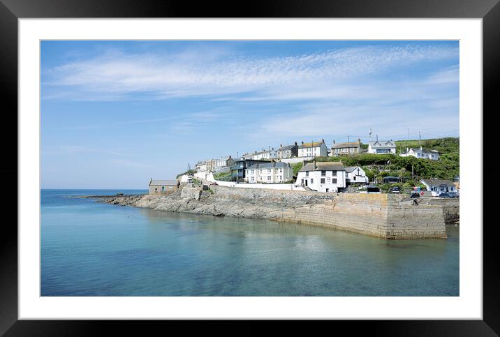 ship inn Portleven Cornwall Framed Mounted Print by kathy white