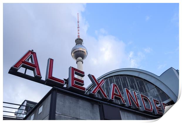 View of the famous Alexanderplatz in Berlin Mitte during daytime Print by Michael Piepgras